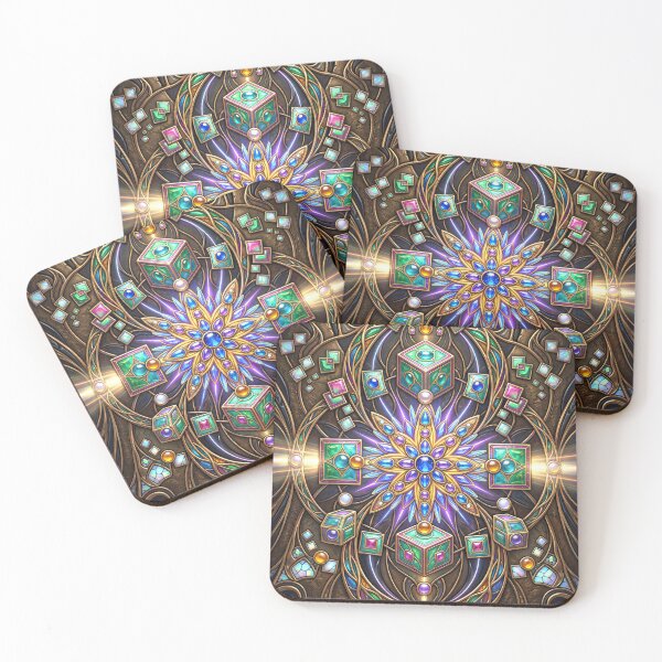 Item preview, Cosmic Starburst Sacred Geometry Stained Glass designed and sold by Frackxion.