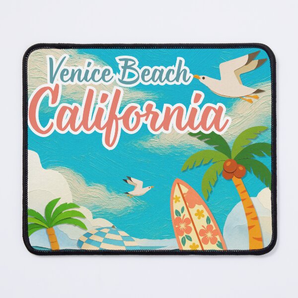 Item preview, Venice Beach California Retro Paper-Cut Beach Art | Vacation Souvenir designed and sold by DonnaRaine.