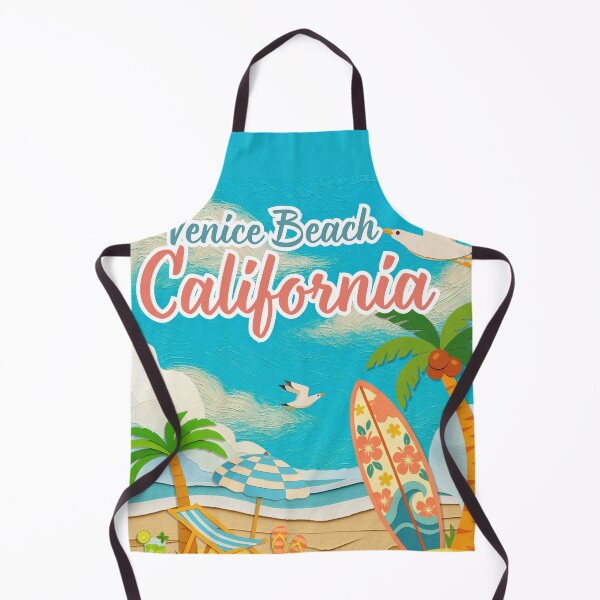 Item preview, Venice Beach California Retro Paper-Cut Beach Art | Vacation Souvenir designed and sold by DonnaRaine.