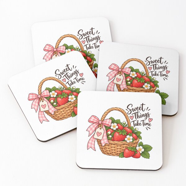 Item preview, Cute Strawberry Basket Sticker | Sweet Things Take Time | Cottagecore Floral designed and sold by StickyDelights.