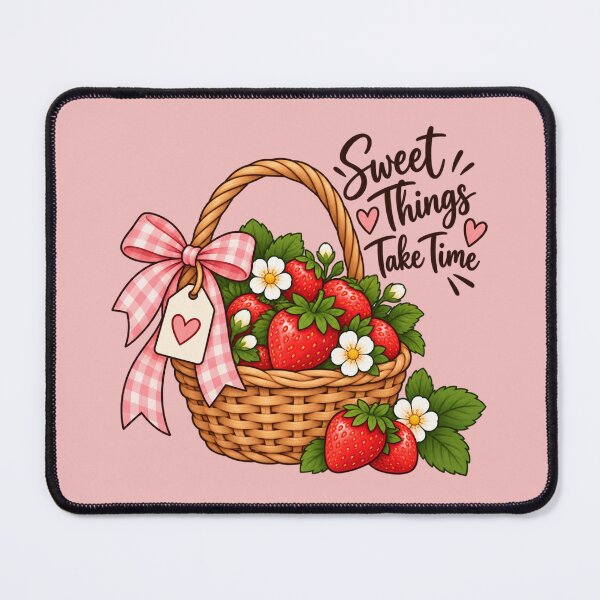 Item preview, Cute Strawberry Basket Sticker | Sweet Things Take Time | Cottagecore Floral designed and sold by StickyDelights.