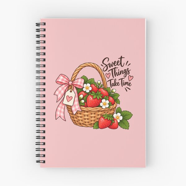 Item preview, Cute Strawberry Basket Sticker | Sweet Things Take Time | Cottagecore Floral designed and sold by StickyDelights.