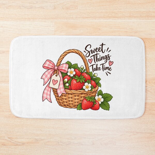 Item preview, Cute Strawberry Basket Sticker | Sweet Things Take Time | Cottagecore Floral designed and sold by StickyDelights.