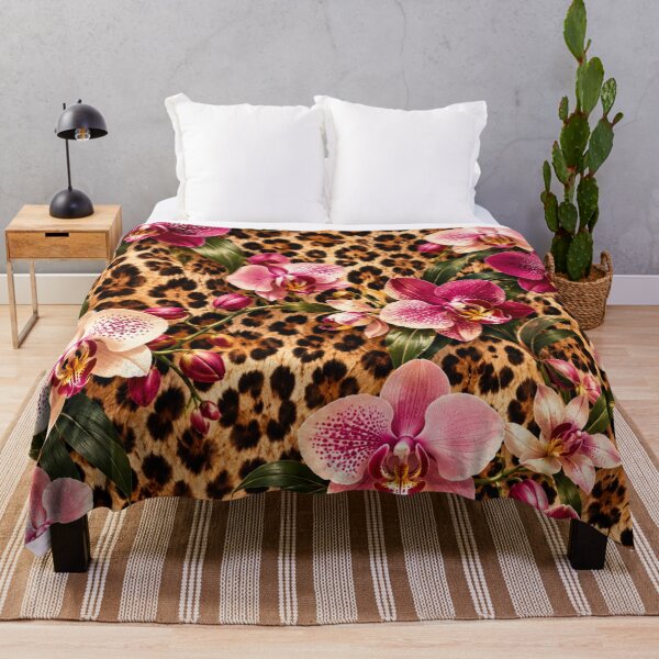 Item preview, Leopard Orchid Luxury Pattern designed and sold by AnjaSarahArt.