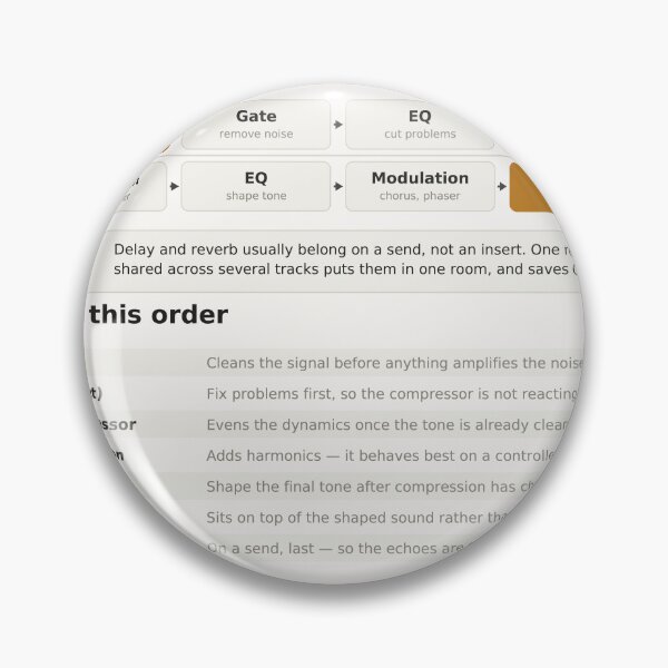 Item preview, Mixing Effects Chain - Plugin Order Reference Chart designed and sold by iampaulmorris.