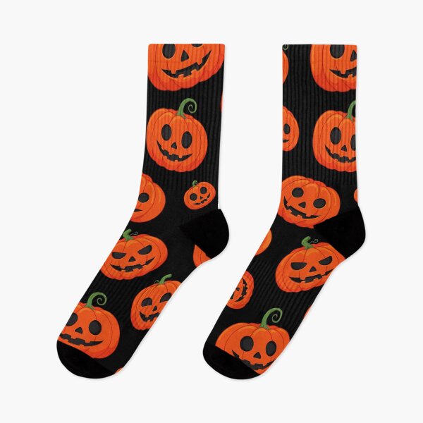 Item preview,  Halloween Socks with Jack O Lanterns designed and sold by SOCKSbySBD.