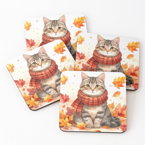 Item preview, Cozy Autumn Tabby Cat  designed and sold by BetweenForms.
