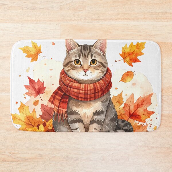 Item preview, Cozy Autumn Tabby Cat designed and sold by BetweenForms.
