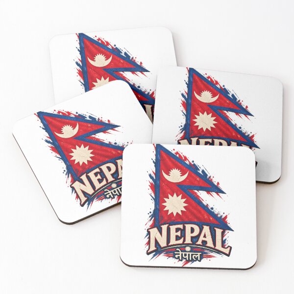 Item preview, Nepal Double Pennant Flag Art designed and sold by Larkfound Studio.