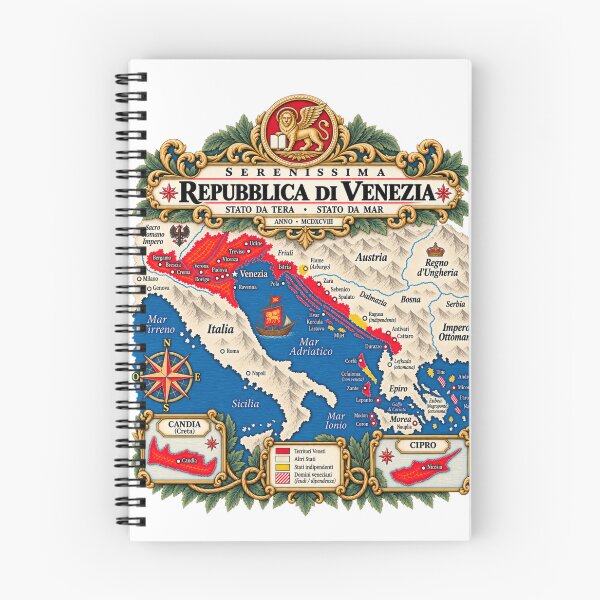 Item preview, Republic of Venice 1498 Territorial Map designed and sold by Larkfound Studio.