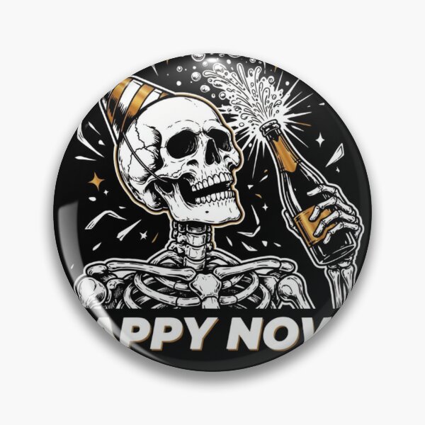 Item preview, Rock N Roll New Year Skeleton - Edgy Champagne Toast Tee designed and sold by wyzin39.