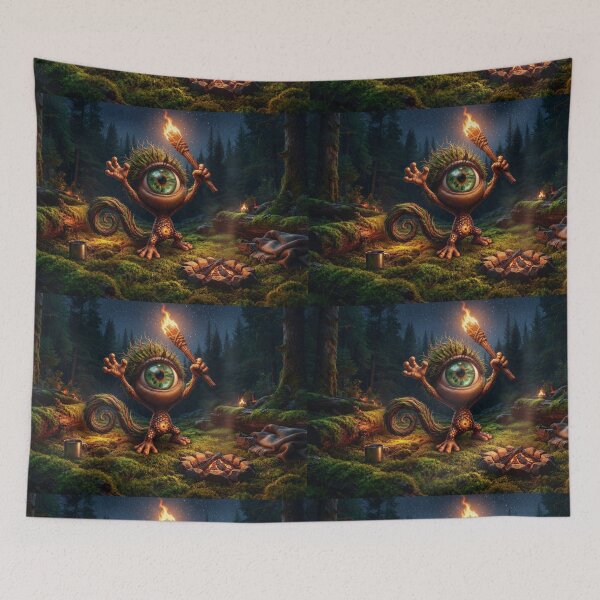 Item preview, One eyed creature camping designed and sold by KingsArtworx 2.