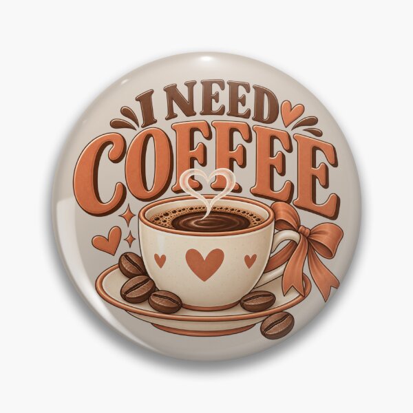 Item preview, I Need Coffee – Cozy Retro Coffee Lover Design designed and sold by HO•Designs.