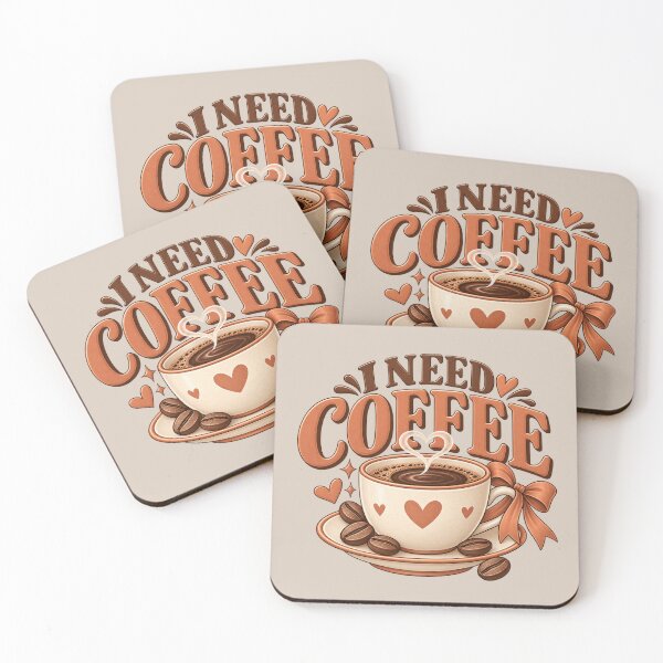 Item preview, I Need Coffee – Cozy Retro Coffee Lover Design designed and sold by HO•Designs.