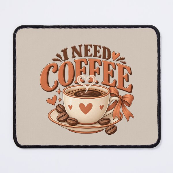 Item preview, I Need Coffee – Cozy Retro Coffee Lover Design designed and sold by HO•Designs.