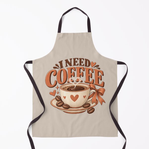 Item preview, I Need Coffee – Cozy Retro Coffee Lover Design designed and sold by HO•Designs.