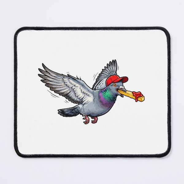 Item preview, Funny Pigeon Stealing French Fry City Bird Meme designed and sold by jeshands.