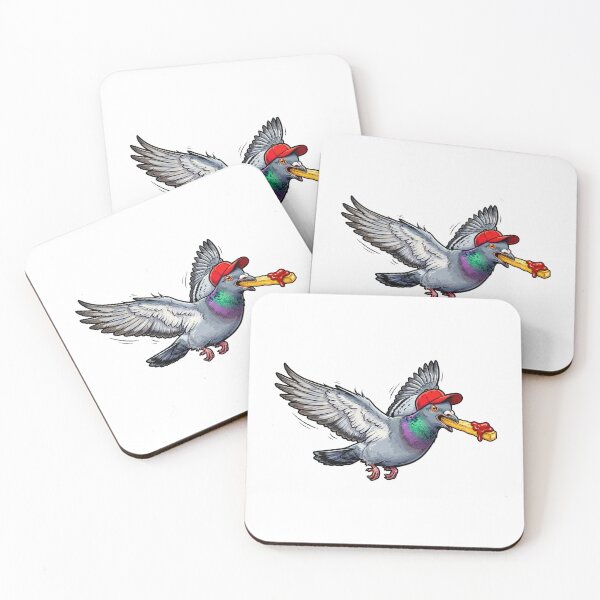 Item preview, Funny Pigeon Stealing French Fry City Bird Meme designed and sold by jeshands.