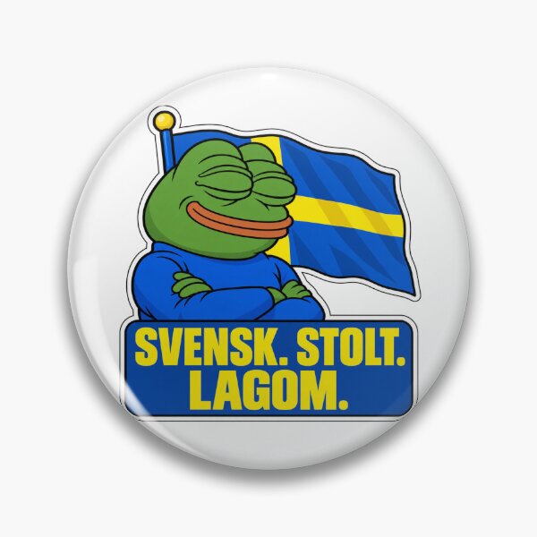 Item preview, Svensk. Stolt. Lagom. – FeelsGoodMan Pepe designed and sold by Gör Sverige Lagom Igen.