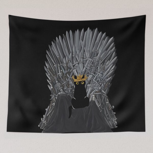 Item preview,  Black Cat Sits On The Iron Throne designed and sold by PurrfectHome.