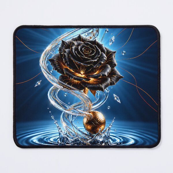 Item preview, Gothic Black Rose with Crystal Swirls designed and sold by PetalFort.