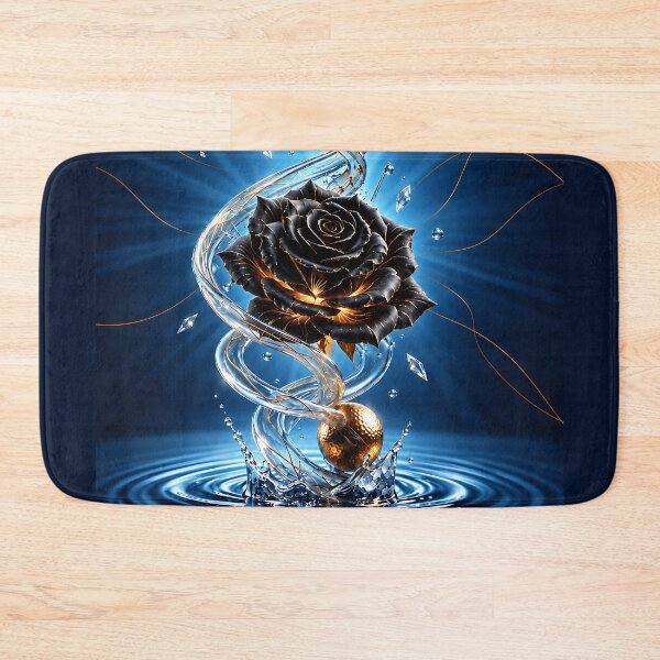 Item preview, Gothic Black Rose with Crystal Swirls designed and sold by PetalFort.