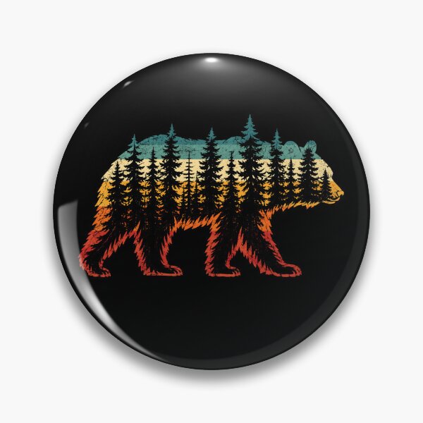 Item preview, Retro Forest Bear Wilderness Vintage Wildlife designed and sold by Moizento.