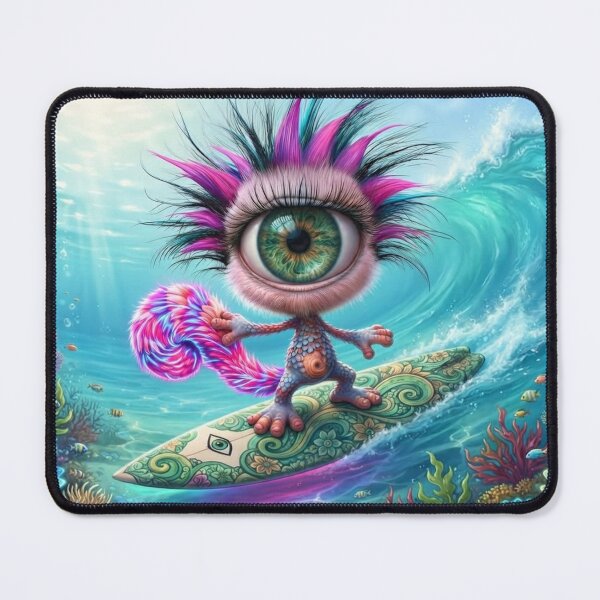 Item preview, One eyed creature surfing designed and sold by KingsArtworx 2.