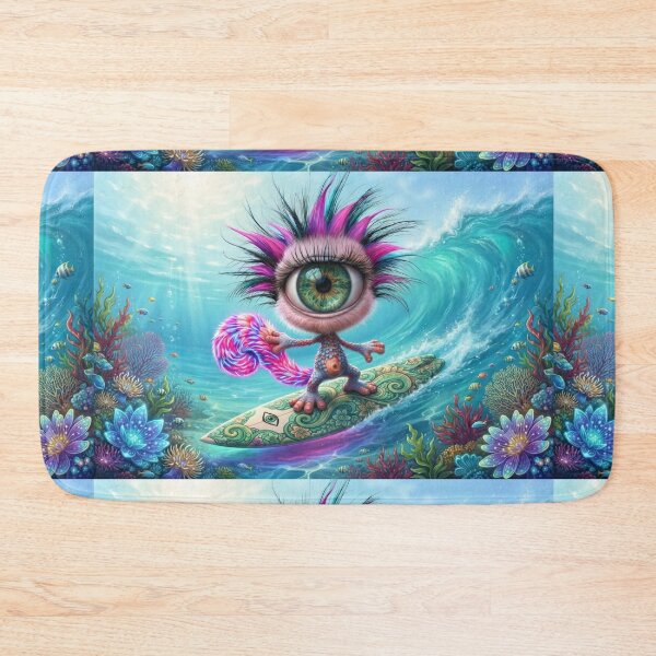 Item preview, One eyed creature surfing designed and sold by KingsArtworx 2.