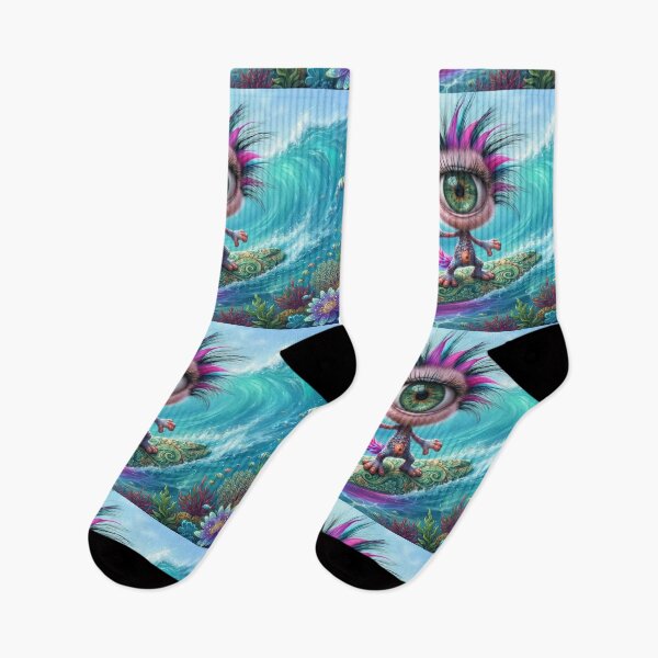 Item preview, One eyed creature surfing designed and sold by KingsArtworx 2.
