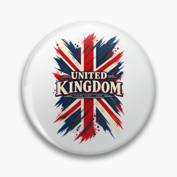 Item preview, United Kingdom Union Jack Brush Art designed and sold by Larkfound Studio.