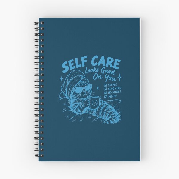 Item preview, Self Care Cat Tee - Good Vibes designed and sold by awesome-loob.