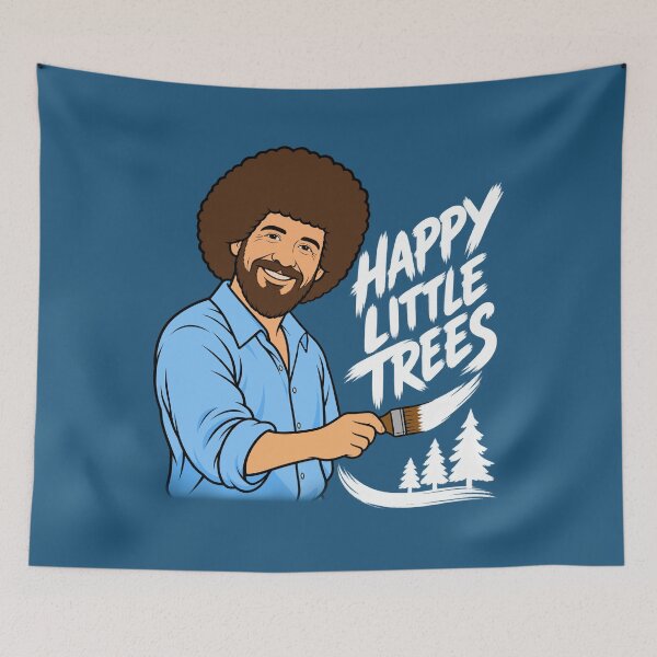 Item preview, Bob Ross Happy Little Trees Nature Painting designed and sold by karamram.