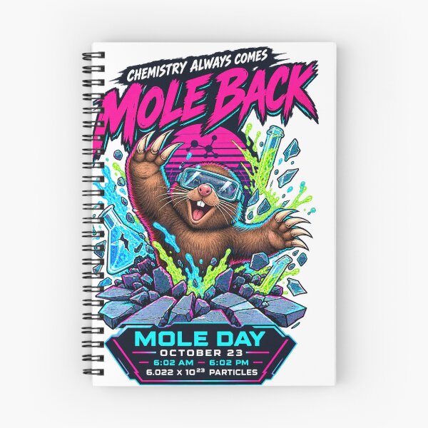 Item preview, Mole Day Chemistry Always Comes Mole Back Funny Science Teacher Lab Humor designed and sold by PixelForge Studio2.