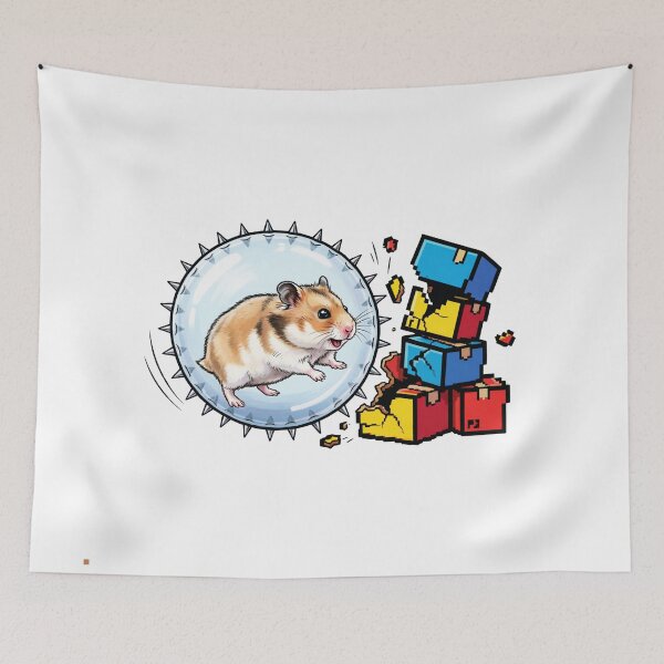 Item preview, Funny Hamster Wrecking Ball Full Speed Meme designed and sold by jeshands.