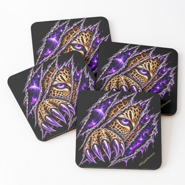Item preview, Cosmic Leopard Purple Claw Tear Galactic Guardian Spirit designed and sold by KingofHearts25.