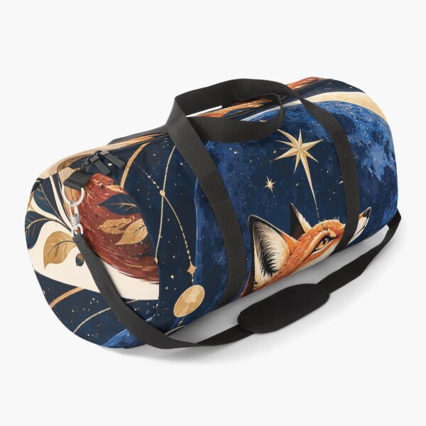 Item preview, Mystical Fox Under Crescent Moon Folk Art designed and sold by Gold Turtle  Lina.