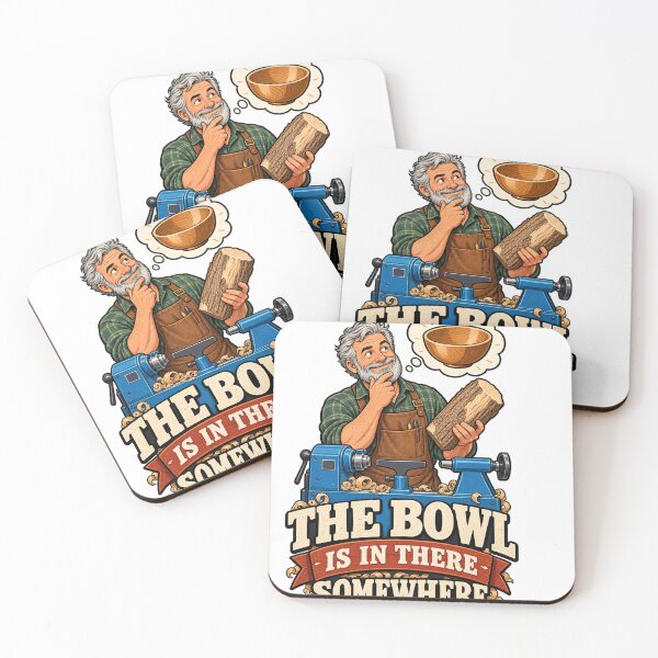 Item preview, The Bowl Is In There Somewhere Funny Woodturning Woodworker Lathe Graphic  designed and sold by PixelForge Studio2.