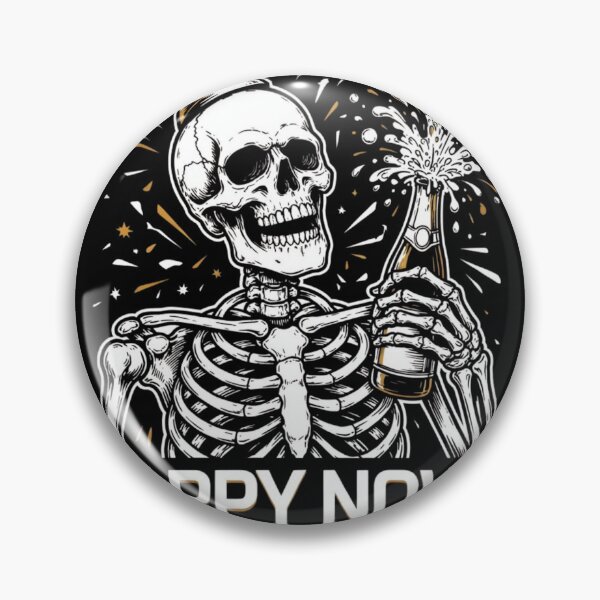 Item preview, Gothic New Years Eve Skeleton Happy Now - Alternative Streetwear designed and sold by wyzin39.