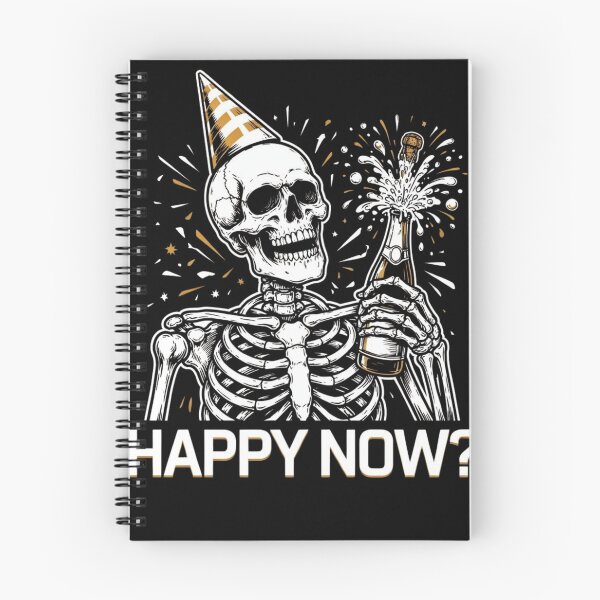 Item preview, Gothic New Years Eve Skeleton Happy Now - Alternative Streetwear designed and sold by wyzin39.