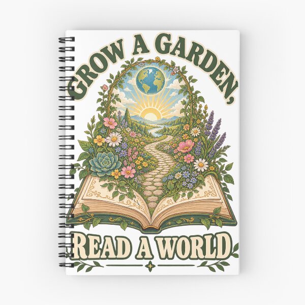 Item preview, Grow A Garden Read A World Cottagecore Book Lover Botanical Reader  designed and sold by PixelForge Studio2.