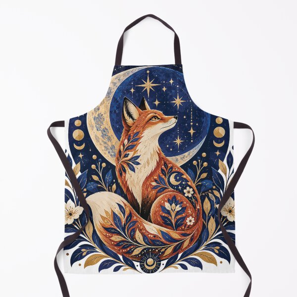 Item preview, Celestial Fox and Moon Floral Night Design designed and sold by Gold Turtle  Lina.