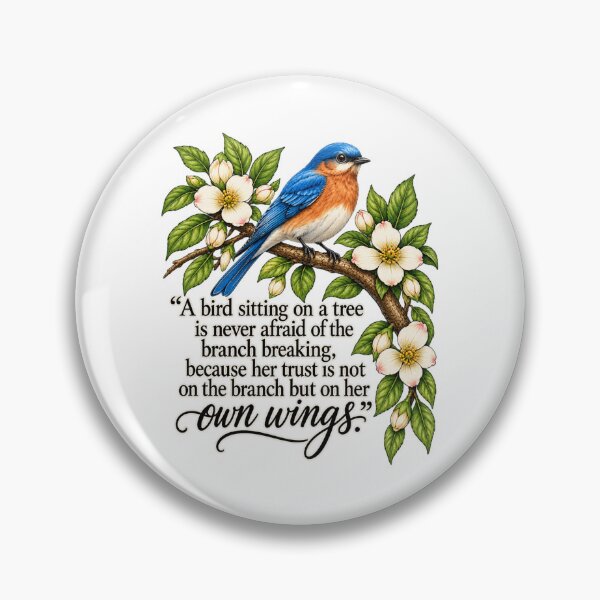 Item preview, Trust Your Own Wings Inspirational Bluebird Quote designed and sold by OspreyElliott.