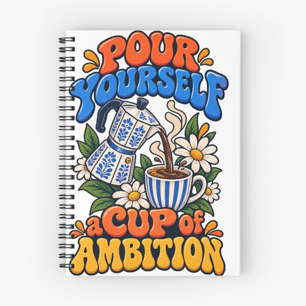Item preview, Pour Yourself A Cup Of Ambition Moka Pot Cute Retro Coffee Lover Aesthetic  designed and sold by PixelForge Studio2.