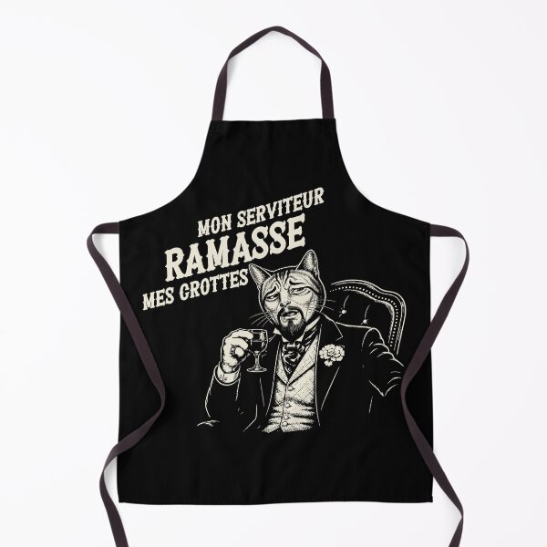 Item preview, My Servant Picks Up My Poop Funny Cat French Meme designed and sold by Gaga de mon chat.