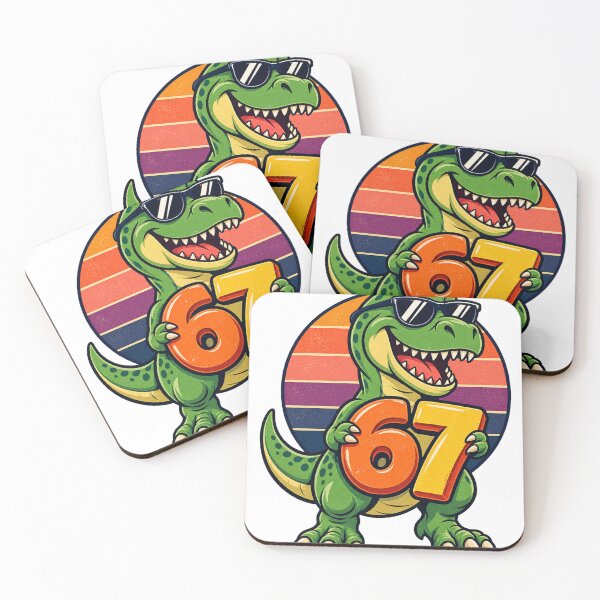 Item preview, Cool Dino 67 Retro Sunset T-Rex Dinosaur 67th Birthday Vintage Graphic designed and sold by PixelForge Studio2.