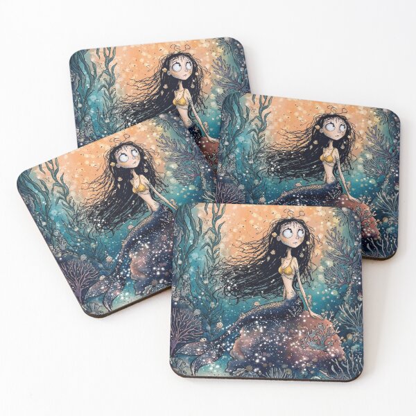 Item preview, Enchanted Underwater Mermaid – Whimsical Ocean Fantasy Art designed and sold by limos.