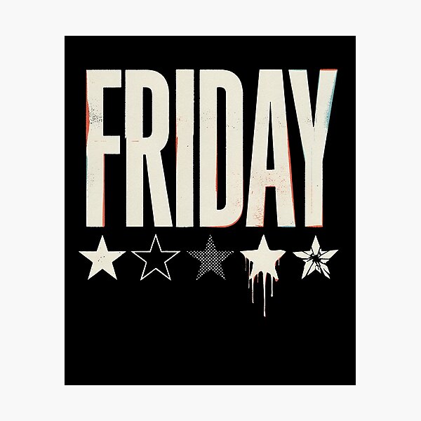 Item preview, Friday Retro Star Rating Funny Weekend Review designed and sold by Say It With Ink.