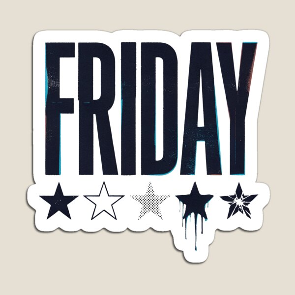 Item preview, Friday Retro Star Rating Funny Weekend Review designed and sold by Say It With Ink.