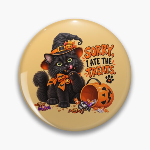 Item preview, Scary Treats with Floof – Halloween Cat designed and sold by lumar23.